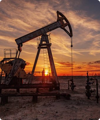 Pumpjack at sunset